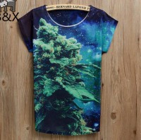 Polera impresa 3d talla única